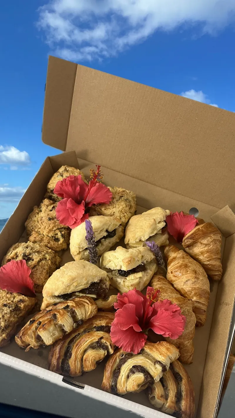 Fresh baking at Manu, including the celebrated baked cheesecake